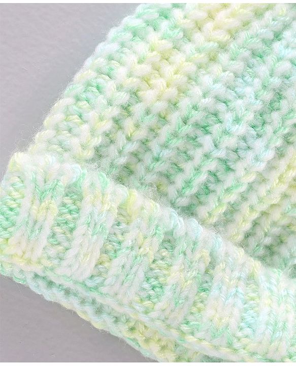 Babyhug Blend Knit Woolen Beanie Multicolour - Diameter 12 cm