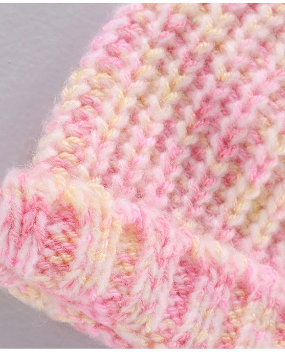 Babyhug Woollen Cap Pink - Diameter 12 cm