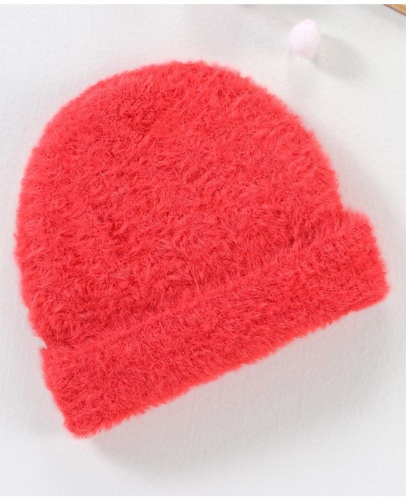 Babyhug Woollen Cap Red - Diameter 10.5 cm