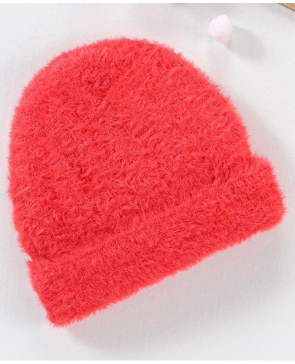 Babyhug Woollen Cap Red - Diameter 10.5 cm