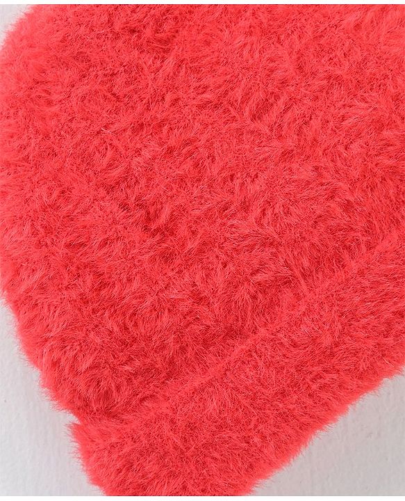 Babyhug Woollen Cap Red - Diameter 10.5 cm