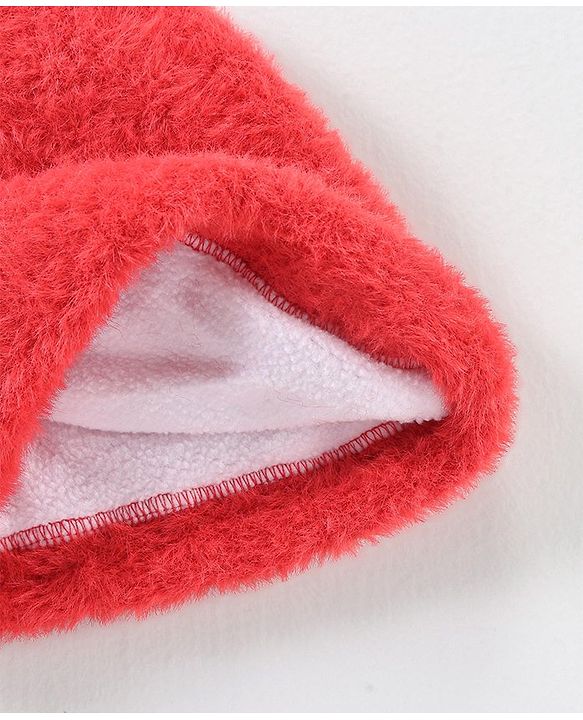 Babyhug Woollen Cap Red - Diameter 10.5 cm