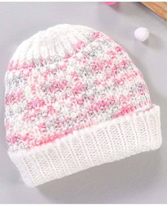 Babyhug Woollen Cap Multicolour - Diameter 10.5 cm