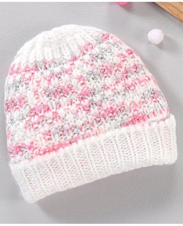 Babyhug Woollen Cap Multicolour - Diameter 10.5 cm