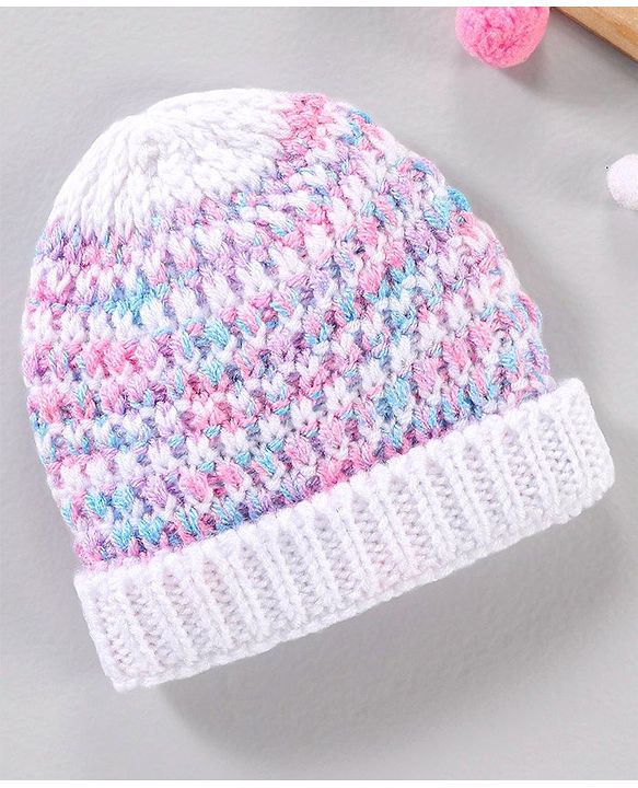 Babyhug Woollen Cap Multicolour - Diameter 11 cm