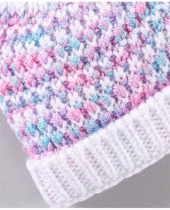 Babyhug Woollen Cap Multicolour - Diameter 11 cm