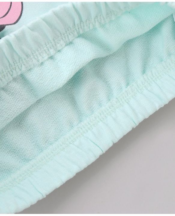 Babyhug Cotton Knit Full Sleeves Drop Shoulder Mini Mouse Printed Sweatshirt With Elasticated Bottom Hem - Sky Blue