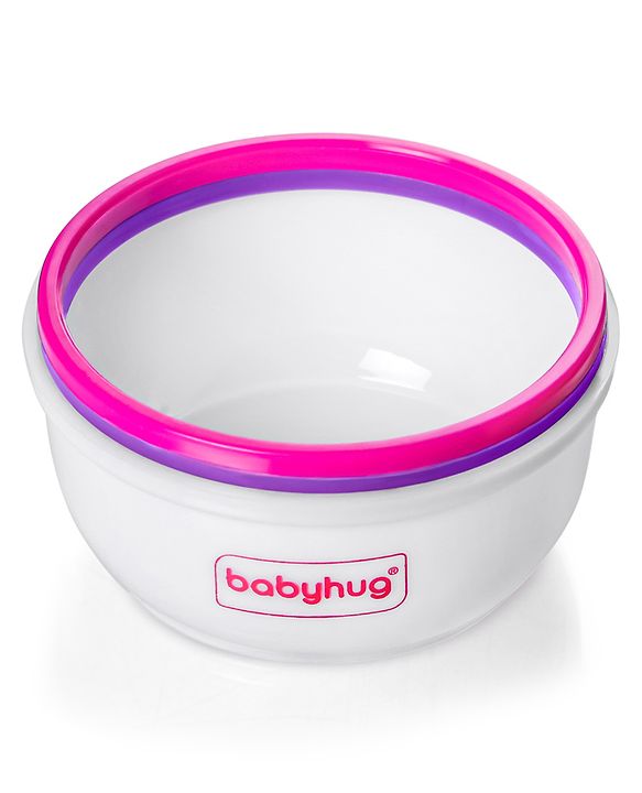 Babyhug Soft Powder Puff with Built-In Storage Case  White & Pink | Gentle | Safe | Hygienic | Soft Cotton