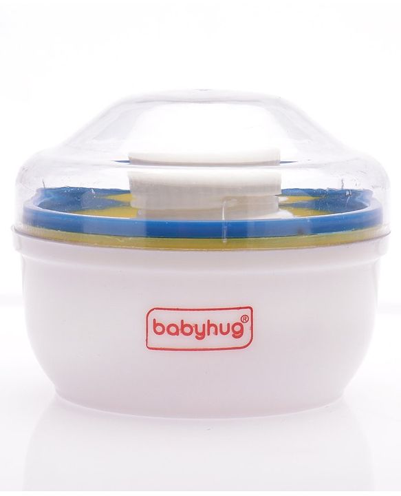 Babyhug Soft Powder Puff with Built-In Storage Case  White & Pink | Gentle | Safe | Hygienic | Soft Cotton