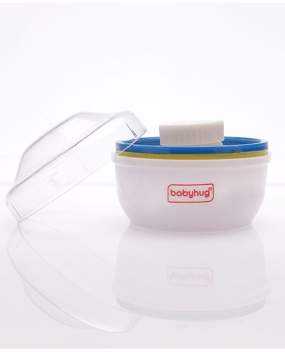 Babyhug Soft Powder Puff with Built-In Storage Case  White & Pink | Gentle | Safe | Hygienic | Soft Cotton