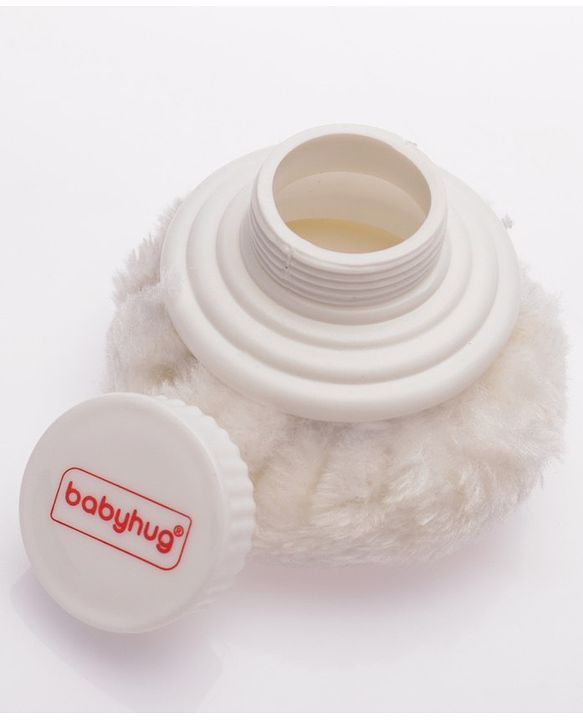 Babyhug Soft Powder Puff with Built-In Storage Case  White & Pink | Gentle | Safe | Hygienic | Soft Cotton