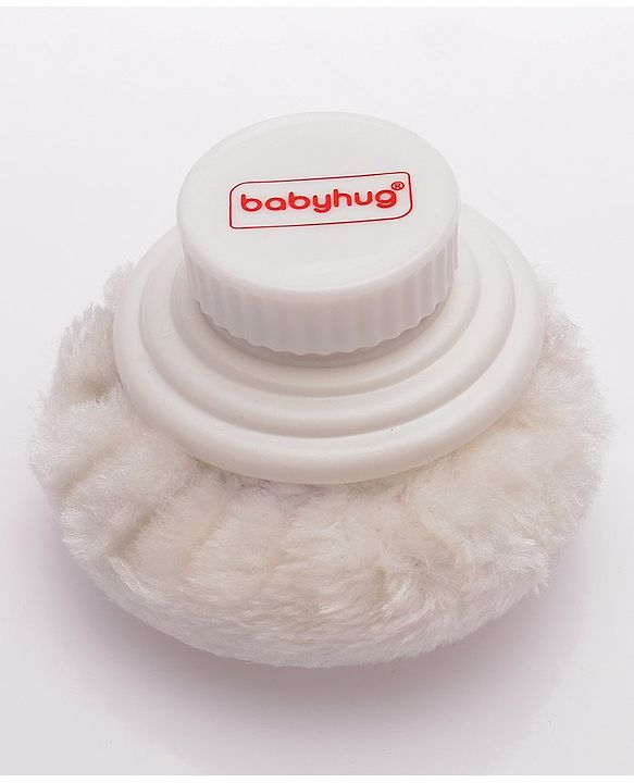 Babyhug Soft Powder Puff with Built-In Storage Case  White & Pink | Gentle | Safe | Hygienic | Soft Cotton