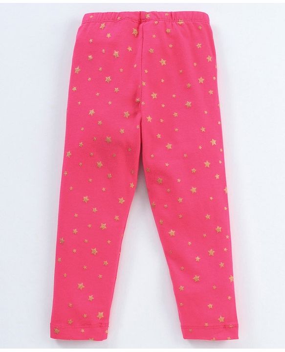 Babyhug Full Length Legging Star Print - Maroon