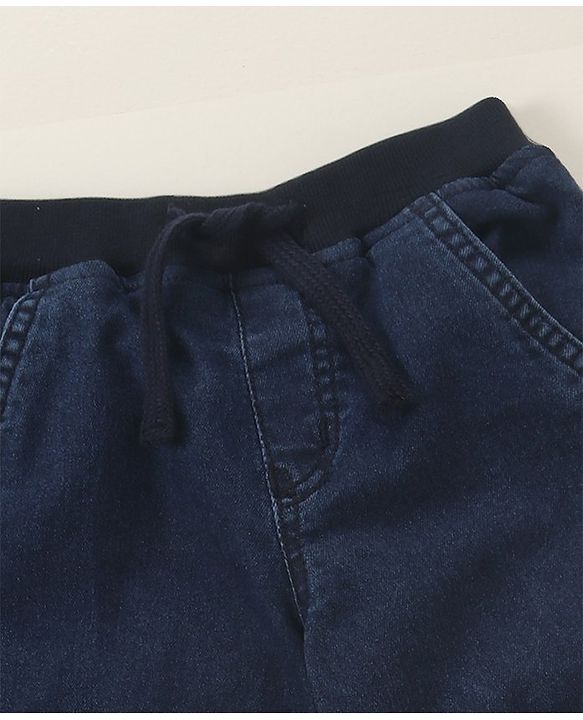 Babyhug Full Length Washed Denim Jeans - Blue