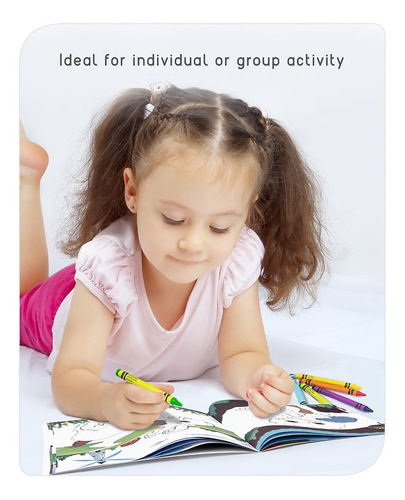 Babyhug Dot to Dot Colouring Activity Books Pack of 4 - English