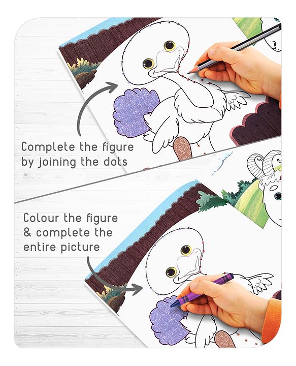 Babyhug Dot to Dot Colouring Activity Books Pack of 4 - English