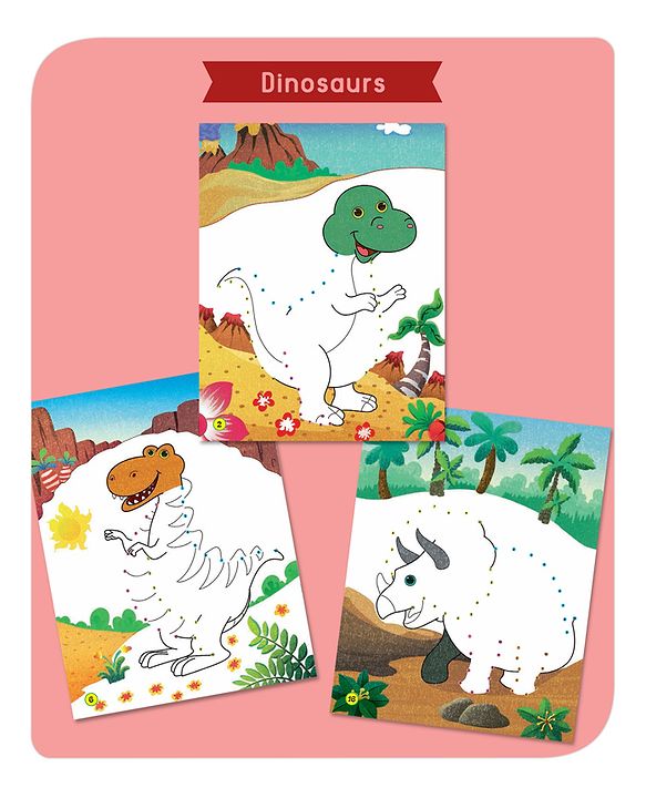 Babyhug Dot to Dot Colouring Activity Books Pack of 4 - English