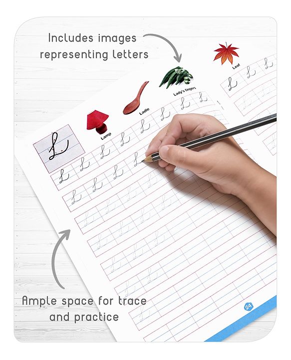 Babyhug Cursive Writing Activity Books (Capital & Small Letters) - Pack of 2