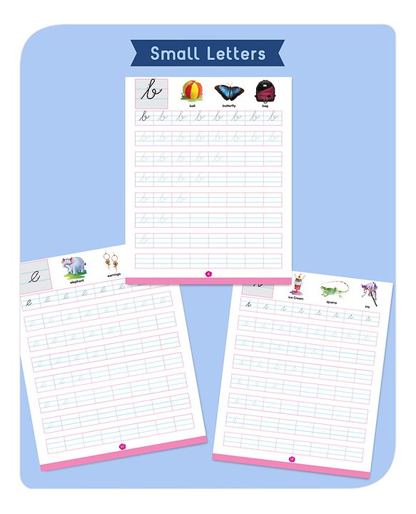 Babyhug Cursive Writing Activity Books (Capital & Small Letters) - Pack of 2