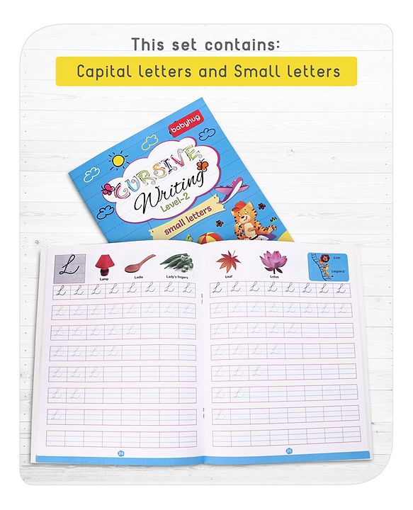 Babyhug Cursive Writing Activity Books (Capital & Small Letters) - Pack of 2