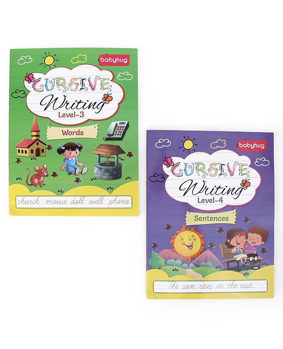 Babyhug Cursive Writing Activity Books (Words & Sentences) - Pack of 2