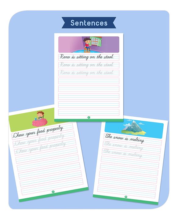 Babyhug Cursive Writing Activity Books (Words & Sentences) - Pack of 2