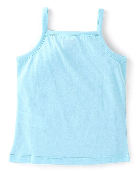 Babyhug Sleeveless Slips Striped & Floral Print Pack of 3 - Blue