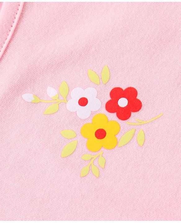 Babyhug 100% Cotton Singlet Floral Print Pack of 3 - Red
