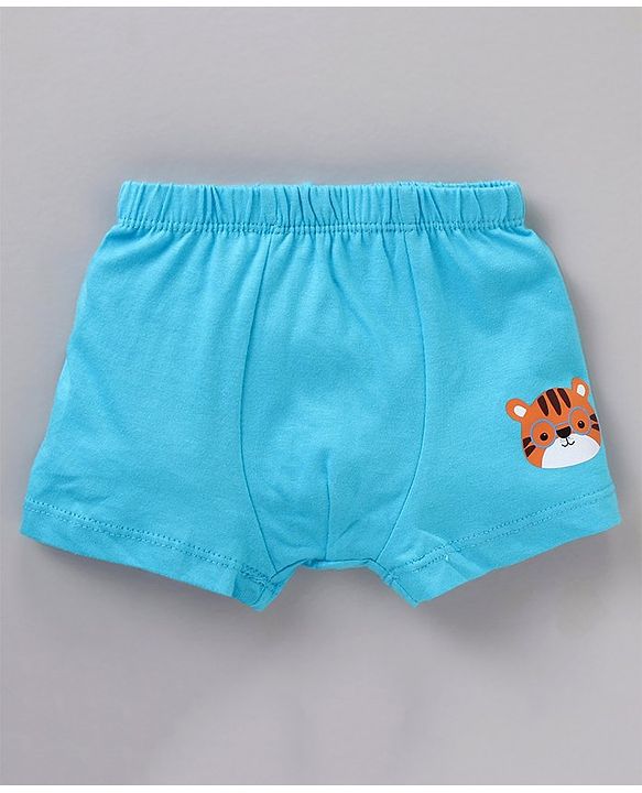 Babyhug 100% Cotton Briefs Stripes & Tiger Print Pack of 3- Multicolor