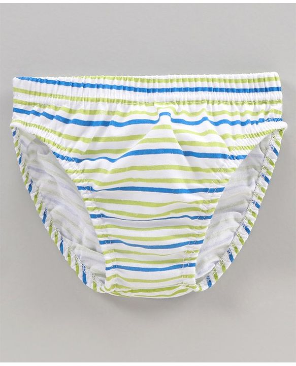 Babyhug Cotton Knit Printed Antibacterial Briefs Pack Of 3 - Multicolour