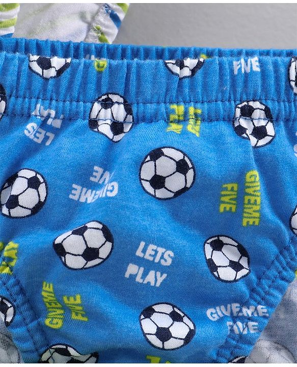 Babyhug Cotton Knit Printed Antibacterial Briefs Pack Of 3 - Multicolour