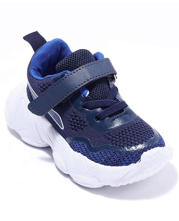 Cute Walk by Babyhug Sneakers With Velcro Closure Solid - Dark Blue