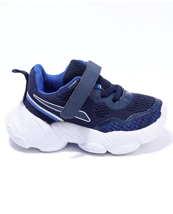 Cute Walk by Babyhug Sneakers With Velcro Closure Solid - Dark Blue