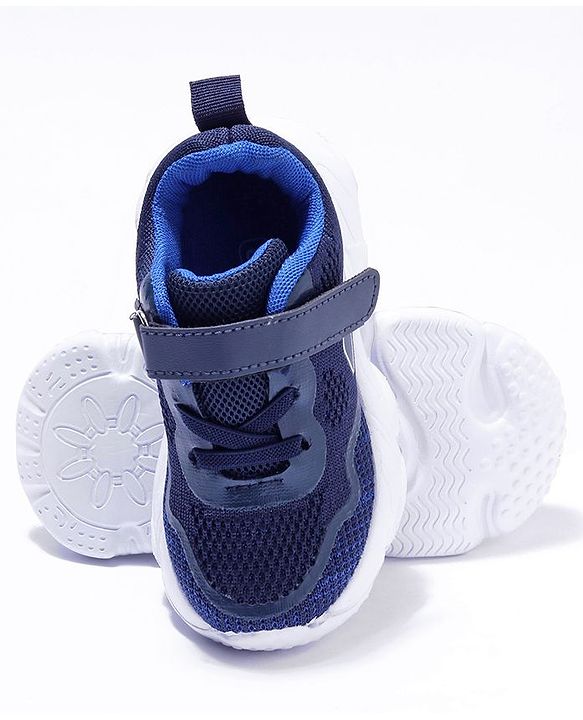 Cute Walk by Babyhug Sneakers With Velcro Closure Solid - Dark Blue