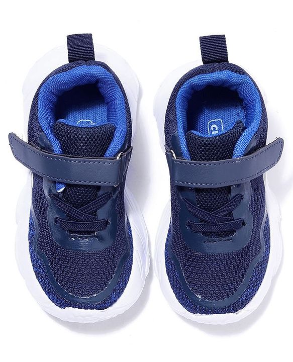 Cute Walk by Babyhug Sneakers With Velcro Closure Solid - Dark Blue