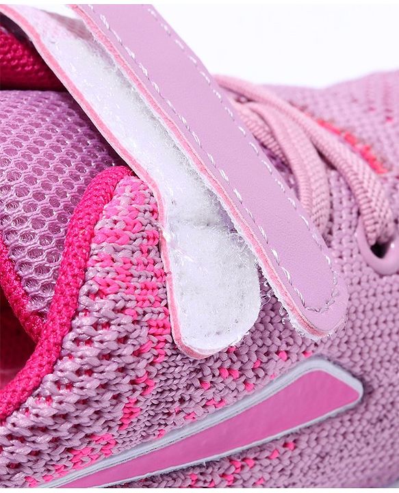 Cute Walk by Babyhug Velcro Closure Sport Shoes Solid- Rose Pink