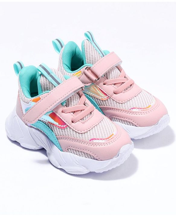 Cute Walk by Babyhug Velcro Closure Sport Shoes- Pink