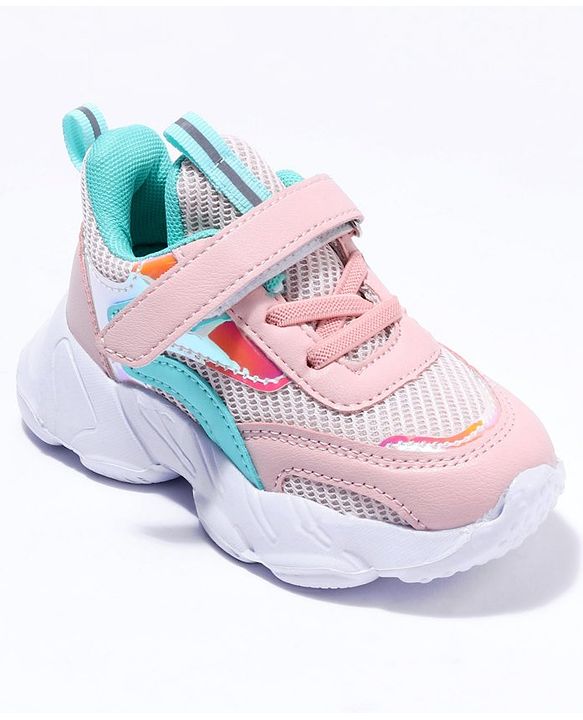Cute Walk by Babyhug Velcro Closure Sport Shoes- Pink