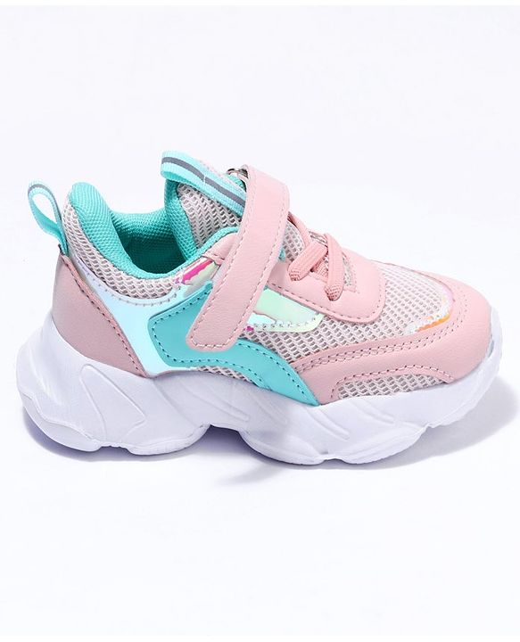 Cute Walk by Babyhug Velcro Closure Sport Shoes- Pink