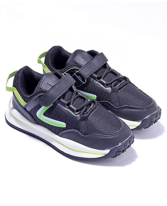 Cute Walk by Babyhug Sneaker Shoes With Velcro Closure - Black