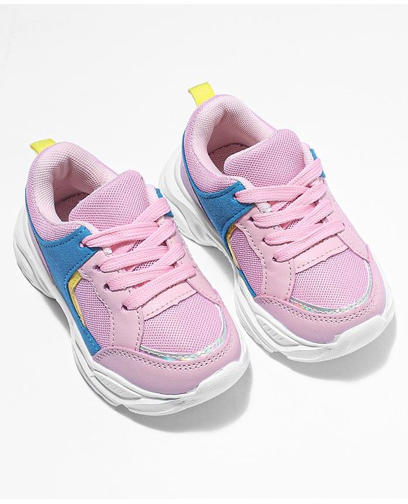Cute Walk by Babyhug Sport Shoes With Tie Up Laces - Pink