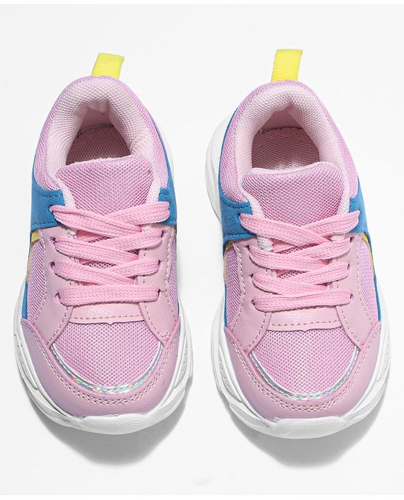 Cute Walk by Babyhug Sport Shoes With Tie Up Laces - Pink