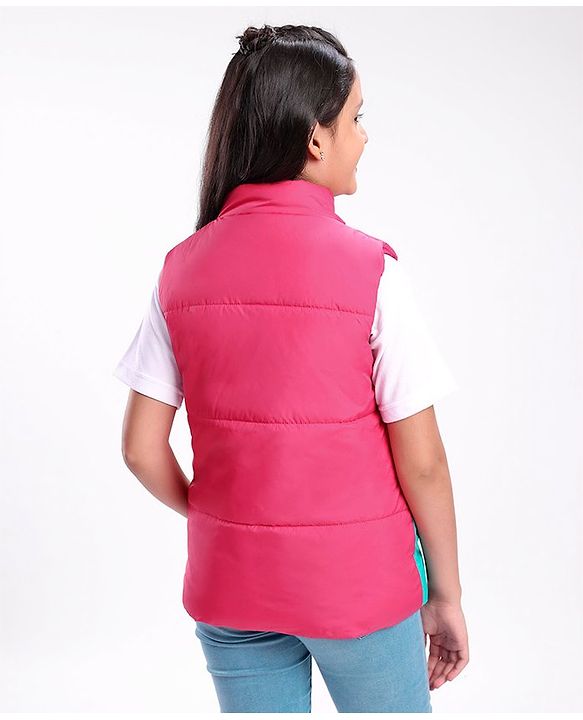 Pine Kids Color Block Puffed Sleeveless Padded Jacket - Multicolour