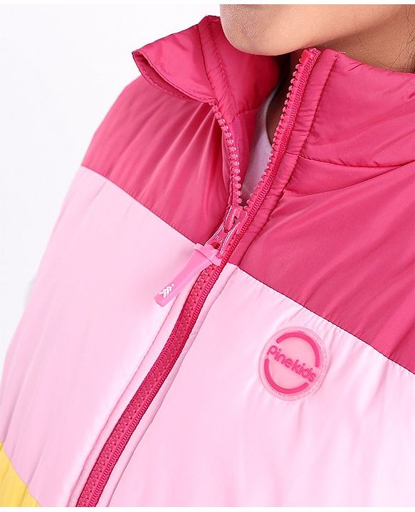Pine Kids Color Block Puffed Sleeveless Padded Jacket - Multicolour