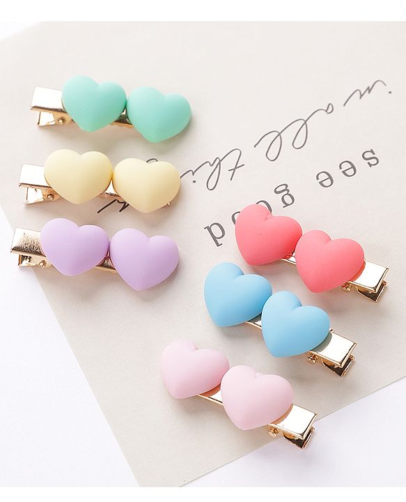 Babyhug Hair Pins and Clips Pack of 6 - Multicolor