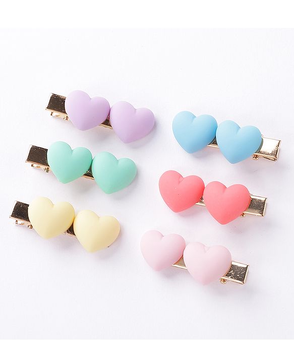 Babyhug Hair Pins and Clips Pack of 6 - Multicolor