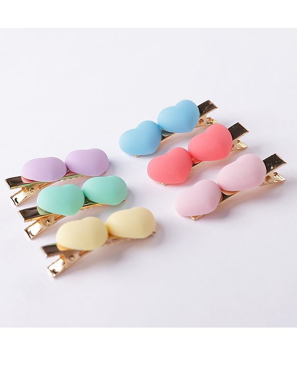 Babyhug Hair Pins and Clips Pack of 6 - Multicolor