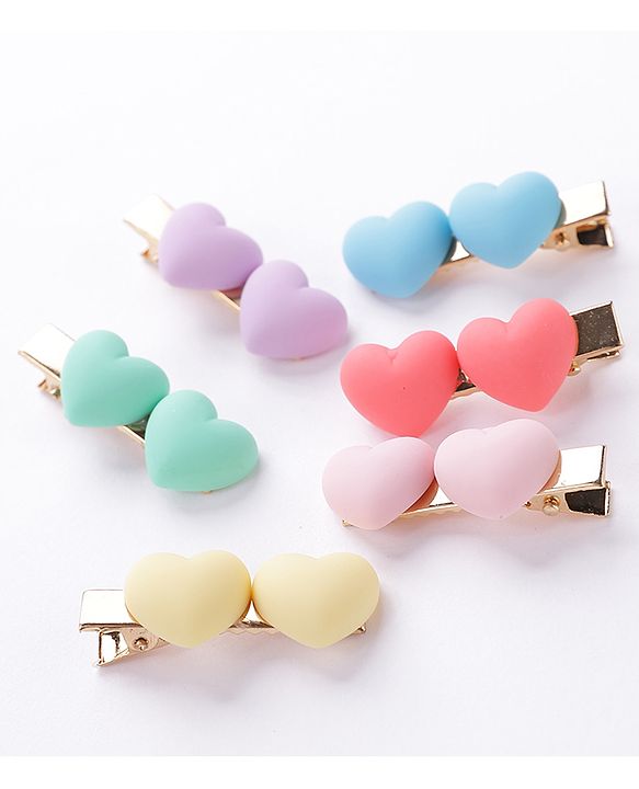 Babyhug Hair Pins and Clips Pack of 6 - Multicolor