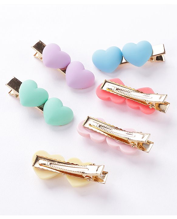 Babyhug Hair Pins and Clips Pack of 6 - Multicolor