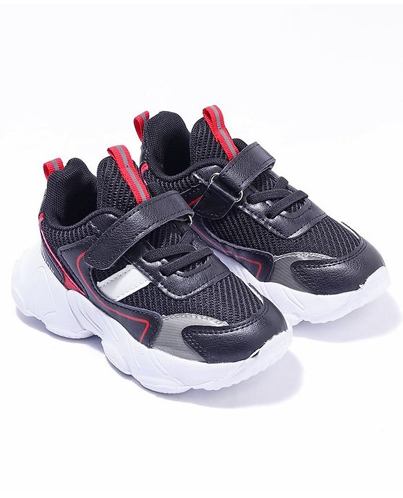 Cute Walk by Babyhug Velcro Closure Sneakers - Black